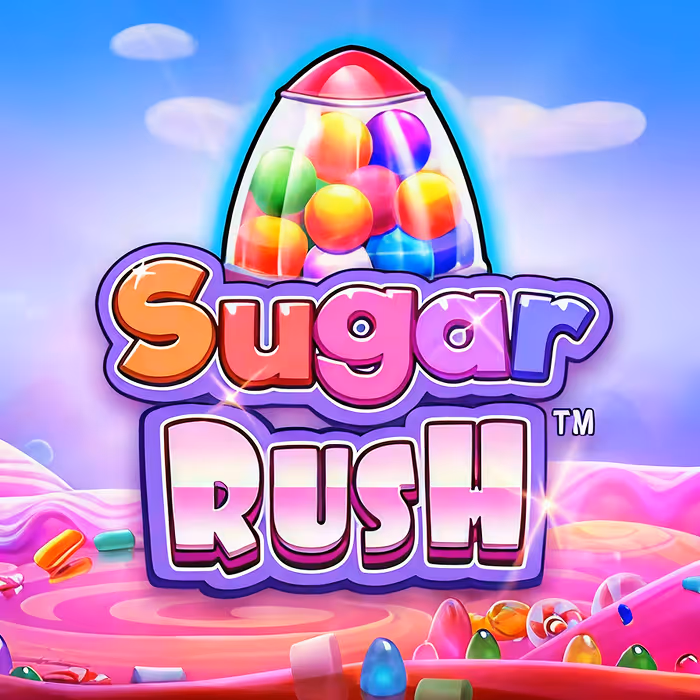 Sugar Rush slot oyunu - küme ödemeleri ve ücretsiz döndürme turu ile tatlı temalı slot
